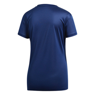 CY8274 Adidas Women's Core 18 AEROREADY Primegreen Regular Fit Short Sleeve Tennis Jersey (Dark Blue/White)