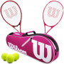 Date Night Mixed Doubles Racquet Starter Set Wilson Pro Staff Precision + Serena Pro Lite