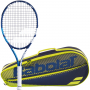 DriveJr-751202-142-BNDL Babolat Drive Junior Yellow Club Tennis Starter Kit - Best for Ages 7 to 10