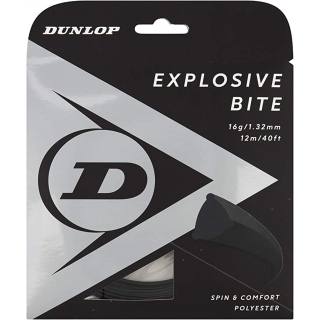 EBS16-BLK Dunlop Explosive Bite Black 16g Tennis String (Set)