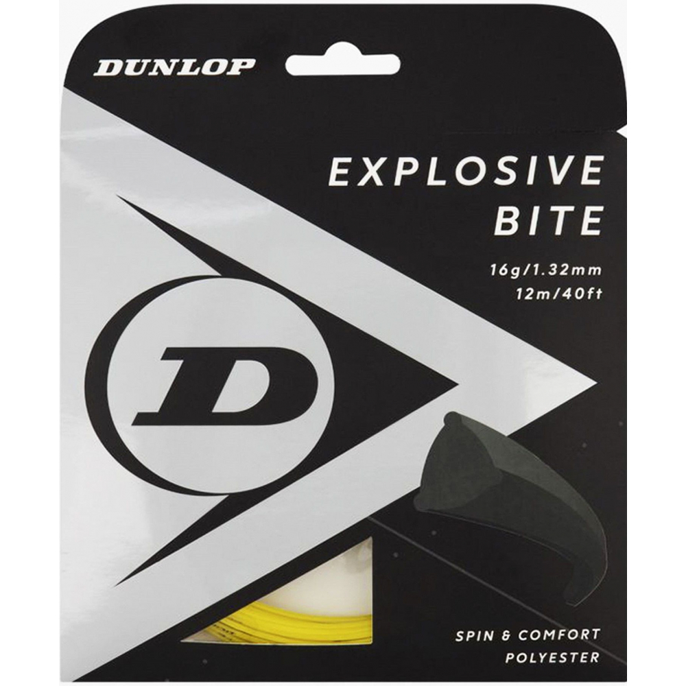 EBS16-YLW Dunlop Explosive Bite Yellow 16g Tennis String (Set)