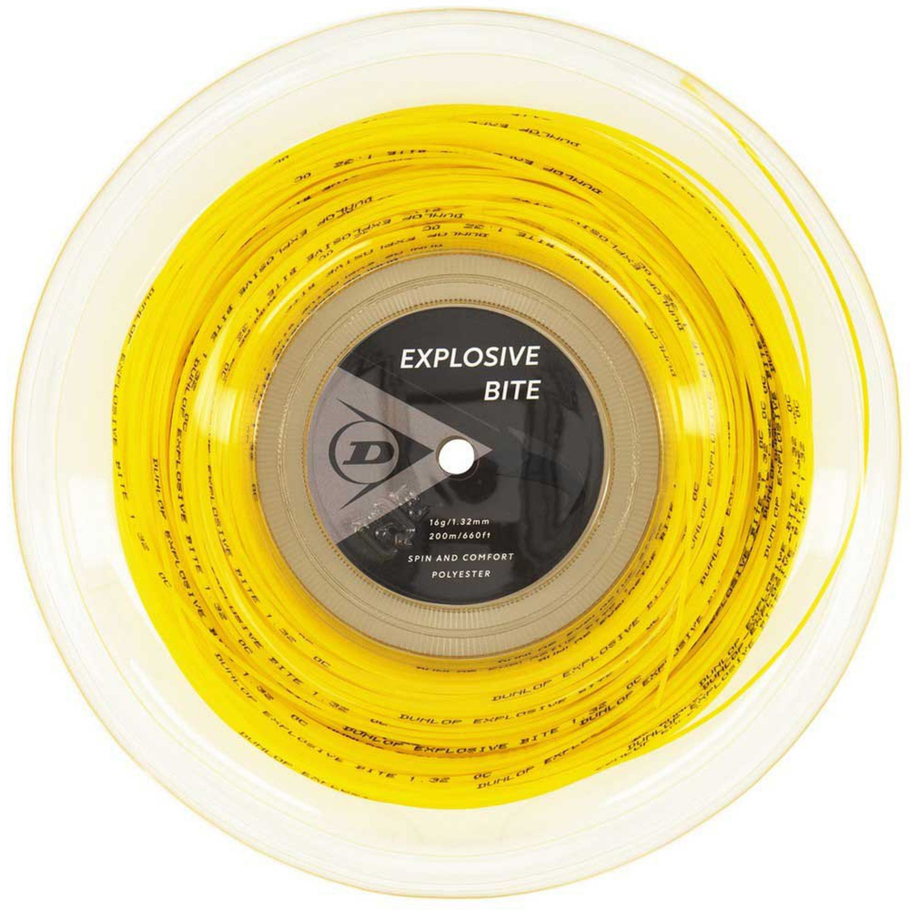 EBSR16-YLW Dunlop Explosive Bite Yellow 16g Tennis String (Reel)