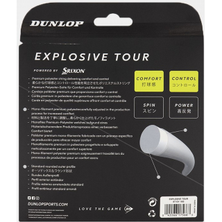 ETRS16-SLV Dunlop Explosive Tour Silver 16g Tennis String (Set)