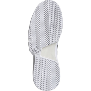 FY2831 Adidas Men's CourtJam Bounce Tennis Shoe (Flat White/Core Black/Silver Metallic)