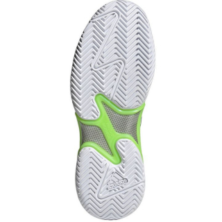 FZ1827 adidas Men's Barricade Tennis Shoes (White/Screaming Green/Sonic Ink)