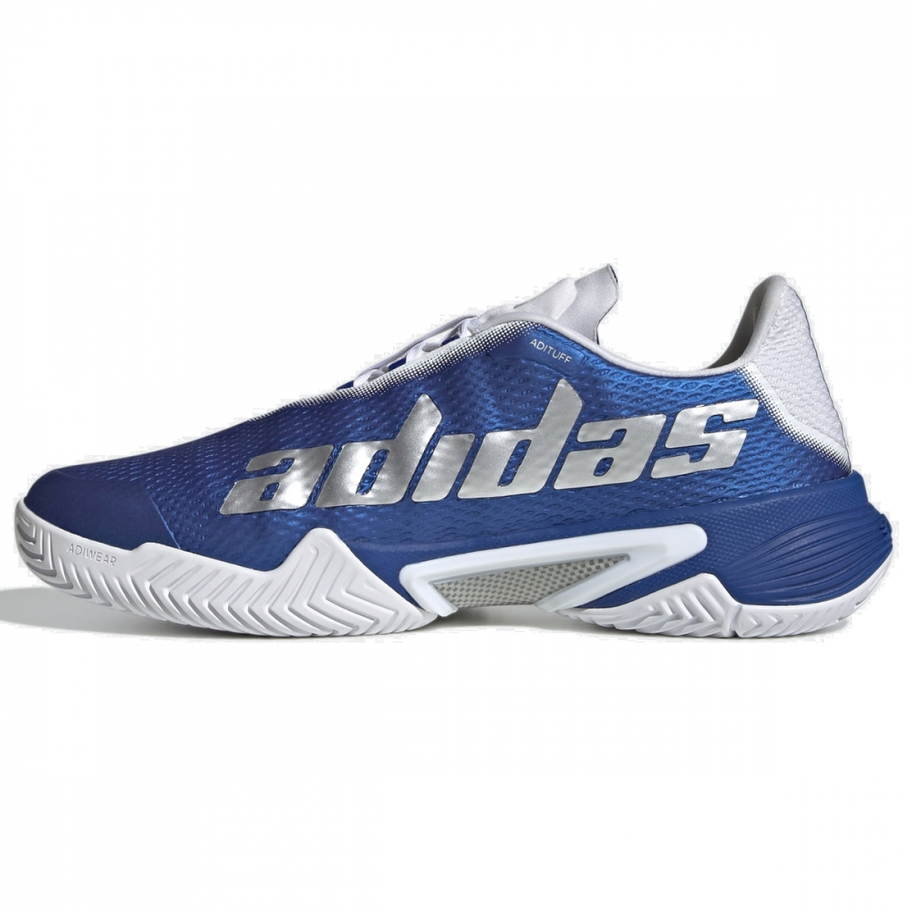 FZ3936 Adidas Men's Barricade Tennis Shoes (Royal Blue/Cloud White/Silver Metallic)