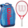 FedererJr-WR8023802001U Wilson Roger Federer Junior Tennis Racquet + Backpack (Blue/Orange)