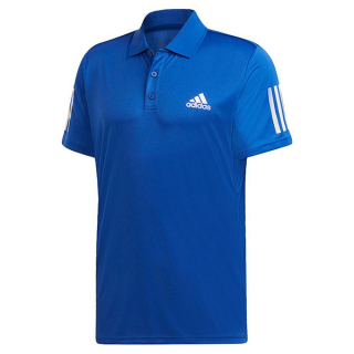GI9291 Adidas Men's Club 3 Stripe Tennis Polo Shirt (Bold Blue/White)