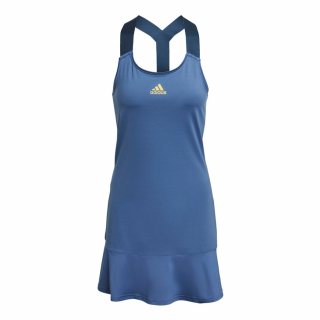 GL6204.Adidas Women's Tennis Y-Dress (Crew Blue/Acid Yellow)