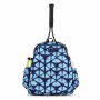 Ame & Lulu Game On Tennis Backpack (Blue Shibori) front