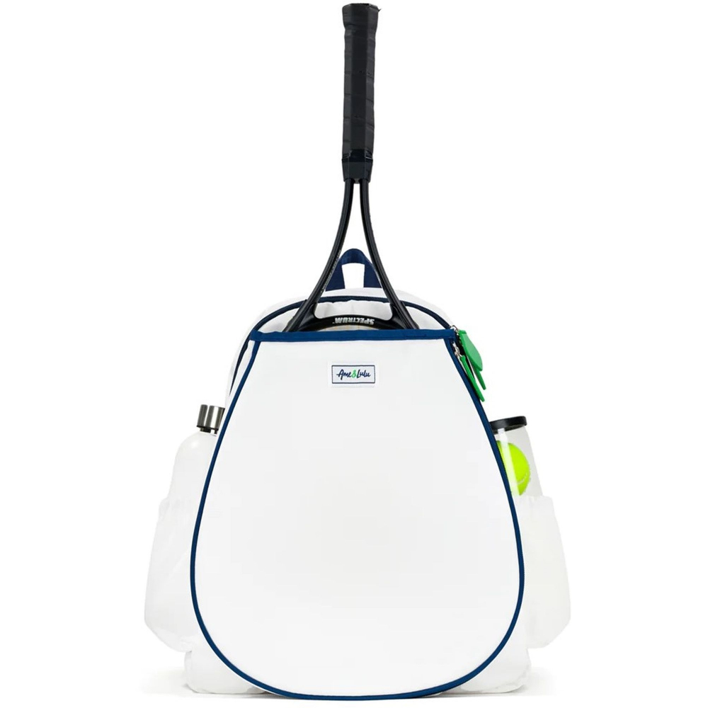 GTBP285 Ame & Lulu Game On Tennis Backpack (White/Navy/Green)