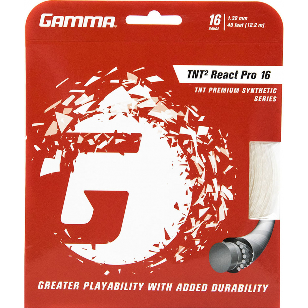 GTRP-16 Gamma Gamma TNT2 React Pro 16g Tennis String (Set)