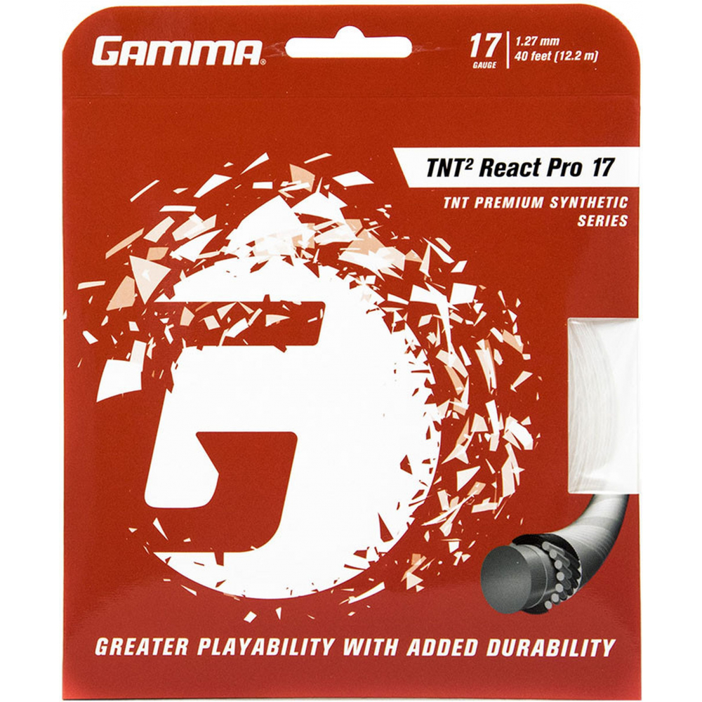 GTRP-17 Gamma TNT2 React Pro 17g Tennis String (Set)