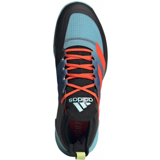 GV7877 Adidas Men's Adizero Ubersonic 4 Clay Court Tennis Shoes (Pulse Aqua/Core Black)