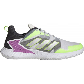 GV9519 Adidas Men's Defiant Speed Tennis Shoes (Crystal White/Silver Metallic/Carbon)