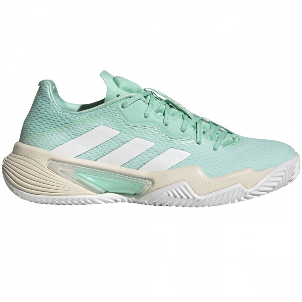 GV9526 Adidas Women's Barricade Tennis Shoes (Easy Green/White/Chalk White) - Right