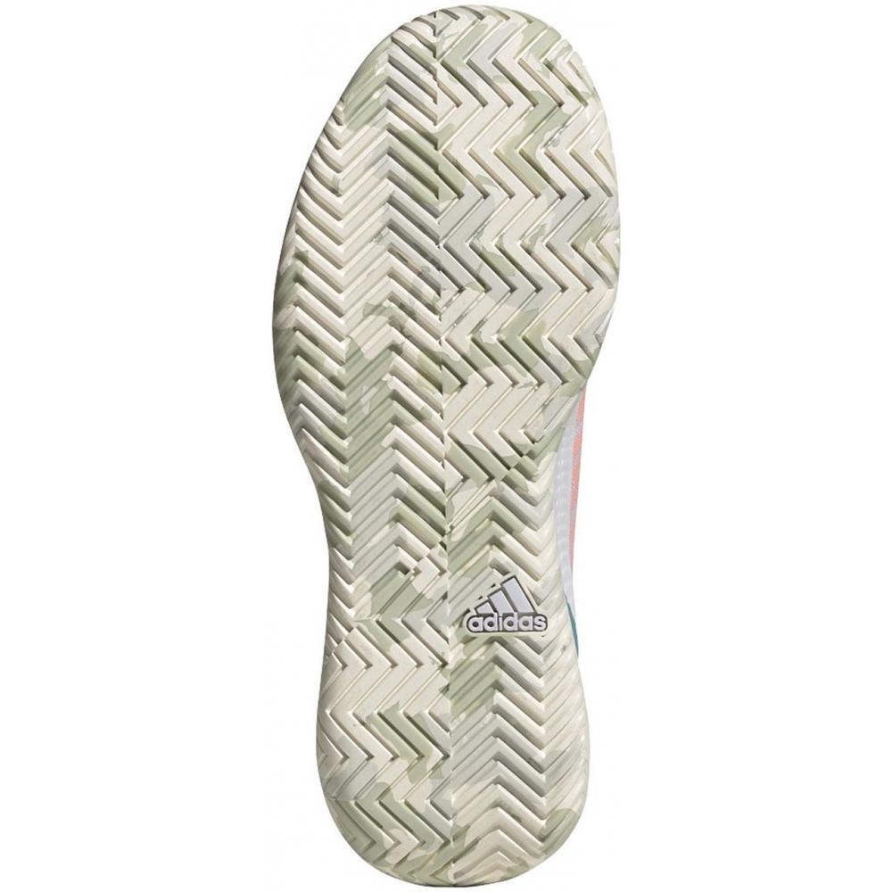 GV9528 Adidas Women's Defiant Speed Tennis Shoes (Cloud White/Mint Ton)