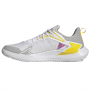 GV9530 Adidas Women's Defiant Speed Tennis Shoes (Cloud White/Cloud White/Semi Pulse Lilac) - Left