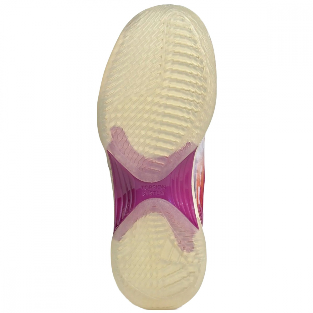 GV9616 Adidas Women's Avacourt Tennis Shoes (Cloud White/Zero Metallic/Impact Yellow) - Sole