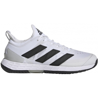  GW2512 Adidas Men's Adizero Ubersonic 4 Tennis Shoes (White/Core Black/Silver Metallic)