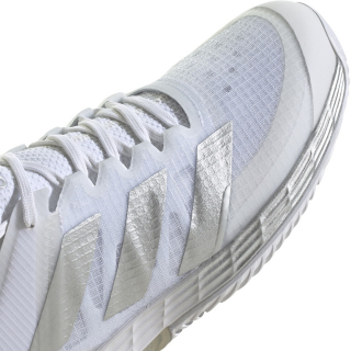 GW2513 Adidas Women's Adizero Ubersonic 4 Tennis Shoes (White/Silver Metallic./Grey) - Toe