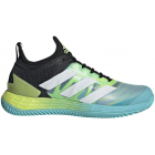 Adidas Women’s Adizero Ubersonic 4 Clay Court Tennis Shoes (Core Black/White/Pulse Lime) -