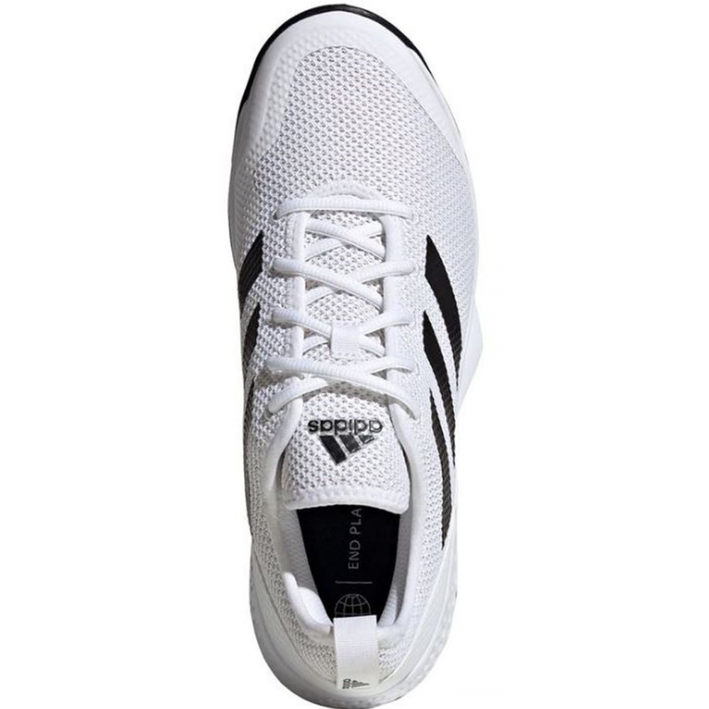 GW2518 Adidas Men's CourtFlash Tennis Shoes (White/Core Black)