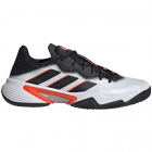 Adidas Men’s Barricade Tennis Shoes (White/Core Black/Solar Red) -