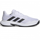 Adidas Men’s CourtJam Tennis Shoes (White/Core Black/White) -