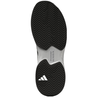 GW4225 Adidas Men's CourtJam Tennis Shoes (Core Black/Silver Metal/White)- Sole