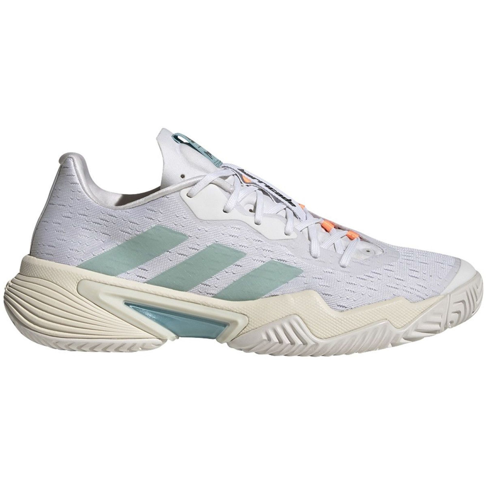 GX6417 Adidas Women's Barricade Tennis Shoes (Cloud White/Cloud White/Orbit Grey) - Right