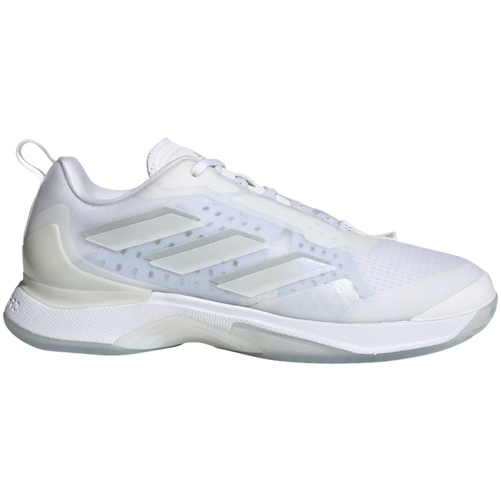 Adidas Women's Avacourt Tennis Shoes (Cloud White/Silver Metallic)
