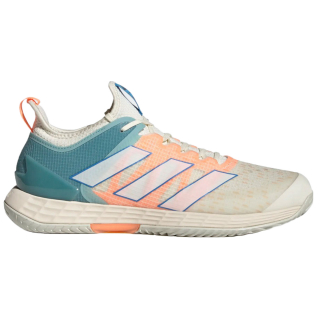 GX9623 Adidas Men's Adizero Ubersonic 4 Tennis Shoes (Off White/Cloud White/Beam Orange) - Right