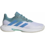 GY4002 Adidas Men's CourtJam Control Tennis Shoes (Mint Ton/Pulse Blue/White)