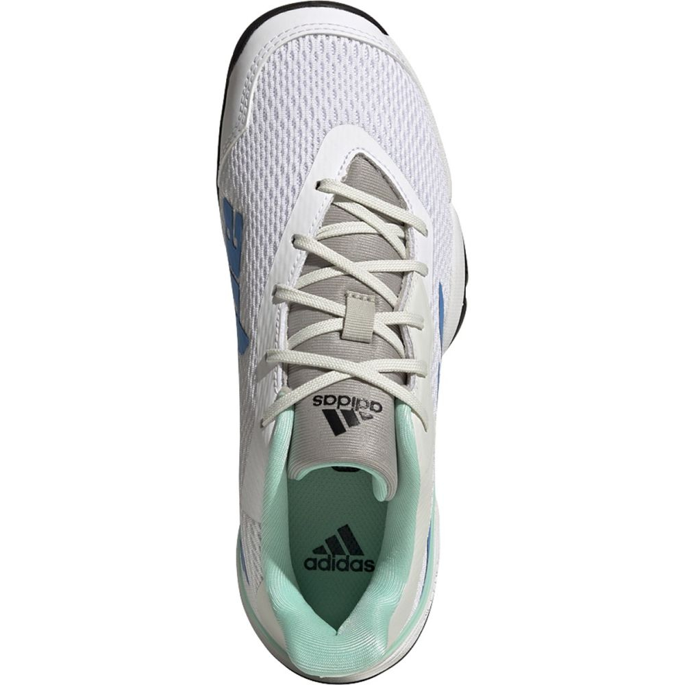 GY4017 Adidas Junior Barricade Tennis Shoes (White/Pulse Blue/Core Black)