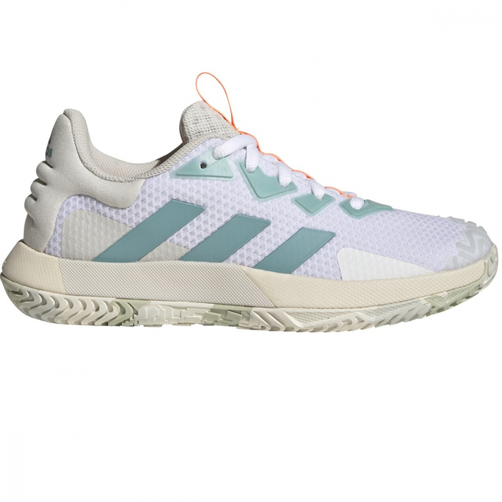 GY7001 Adidas Women's Solematch Control Tennis Shoes (White/Mint Ton//Orbit Grey) - Right