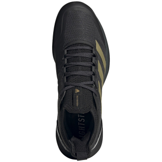 GZ8467 Adidas Women's Adizero Ubersonic 4 Tennis Shoes (Carbon/Gold Metallic/Core Black)