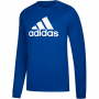 H14624 Adidas Men's Badge of Sport Long Sleeve Tennis Tee (Bold Blue/Black/White)