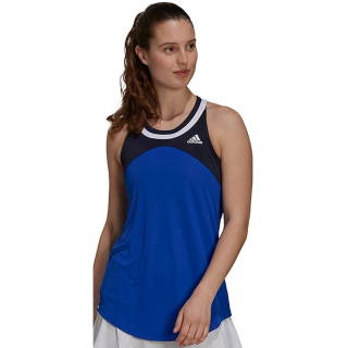 H33700 Adidas Women's Club Tennis Tank Top (Bold Blue/Legend Ink/White)