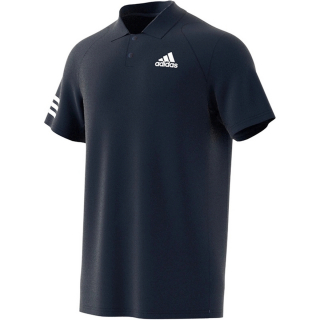 H34701 Adidas Men's Club 3 Stripe Tennis Polo Shirt (Legend Ink/White)