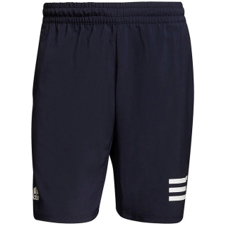 H34711 adidas Men's Club 9 inch 3 Stripe Tennis Shorts (Legend Ink/White)