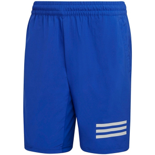 H34712 adidas Men's Club 9 inch 3 Stripe Tennis Shorts (Bold Blue/White)