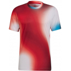 Adidas Men’s Melbourne Printed Short Sleeve Tennis Tee (White/Red) -