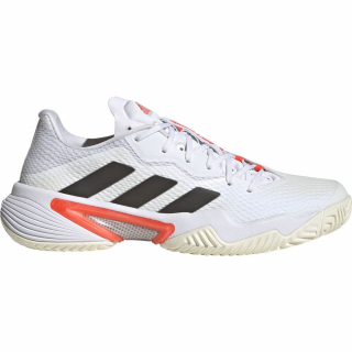Adidas Women's Barricade Club Tennis Shoes (White/Silver/Pink)