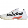 H67701 adidas Women's Barricade Tennis Shoes (White/Core Black/Solar Red)