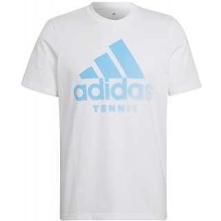 HA0969 Adidas Men's Tennis Category Graphic Tee (White)