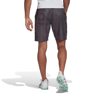 HB9083-7 Adidas Men's Club Graphic Tennis Shorts 7 Inch (Grey)