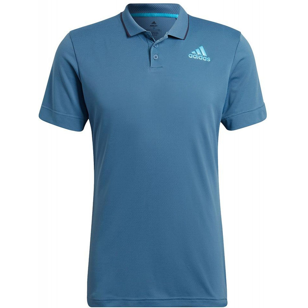  HB9137 Adidas Men's Freelift Primeblue Tennis Polo (Blue)