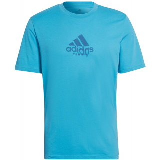 HC1648 Adidas Men's Game Sweat Match Graphic Tee (Blue)
