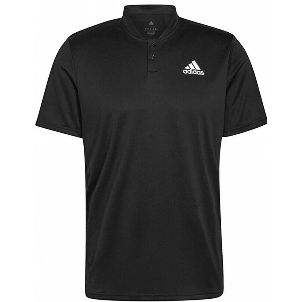  HF1813 Adidas Men's Club Henley Tennis Polo (Black)